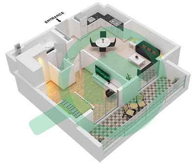 Savanna Building 1 - 1 Bedroom Apartment Unit 3 FLOOR 1 Floor plan