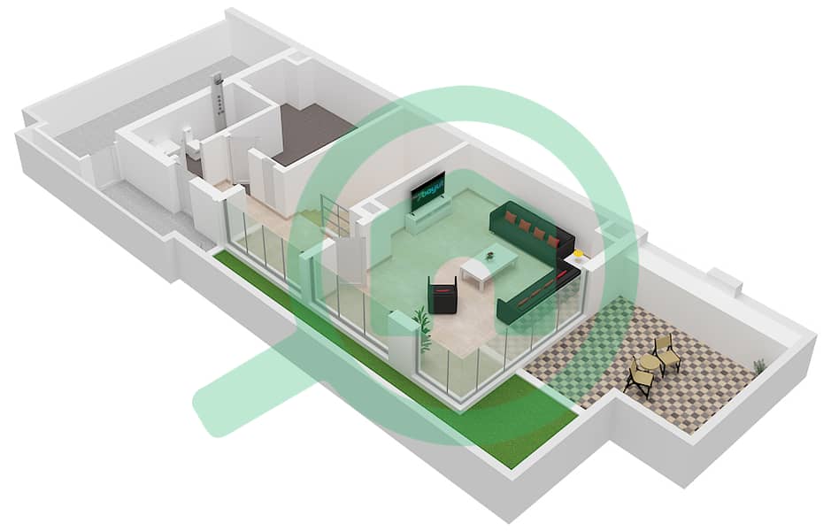 المخططات الطابقية لتصميم النموذج RHM (A) فیلا 5 غرف نوم - ياسمينة فيلاز Type RHM Roof Floor interactive3D