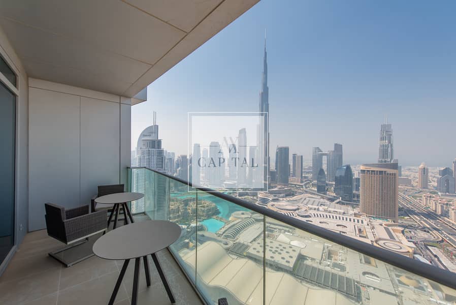 Burj And Fountain View | Plus Study | High Floor