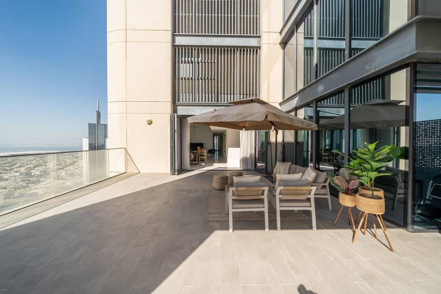 Terrace | Burj Khalifa View | Furnished