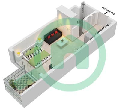 Serene Gardens 2 - Studio Apartment Type 1 Floor plan