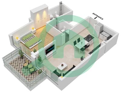 Serene Gardens 2 - 1 Bedroom Apartment Type 4 Floor plan