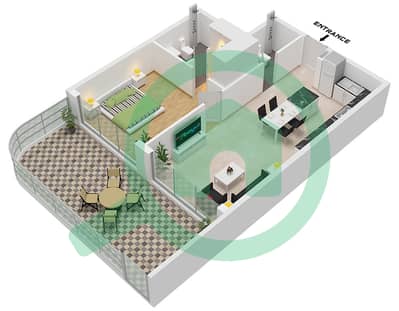 Serene Gardens 2 - 1 Bedroom Apartment Type 6 Floor plan