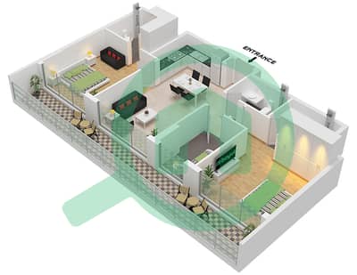 Serene Gardens 2 - 2 Bedroom Apartment Type 2 Floor plan