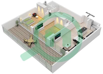 Serene Gardens 2 - 2 Bedroom Apartment Type 5 Floor plan