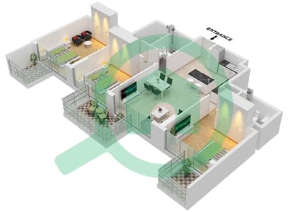 Serene Gardens 2 - 3 Bedroom Apartment Type 1 Floor plan
