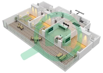 Serene Gardens 2 - 3 Bedroom Apartment Type 2 Floor plan