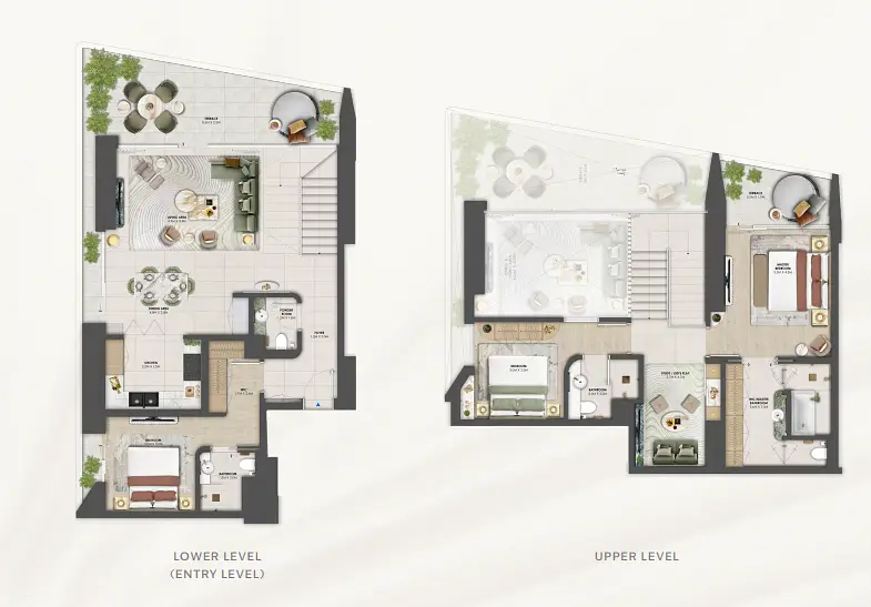 3 BR floor plan
