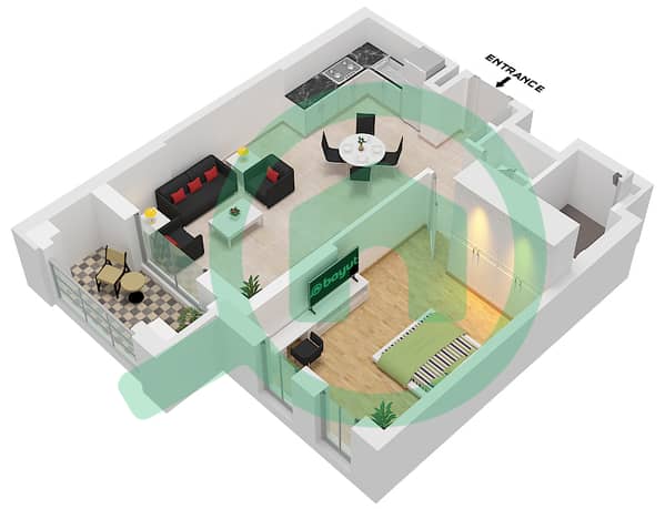Type B Unit 12, Floor 1
