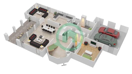 Aseel - 6 Bedroom Villa Type 3 Floor plan