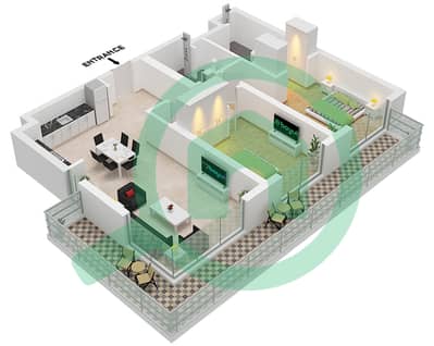 Seascape Building 4 - 2 Bedroom Apartment Type/unit 1D / UNIT 10 FLOOR 6 Floor plan