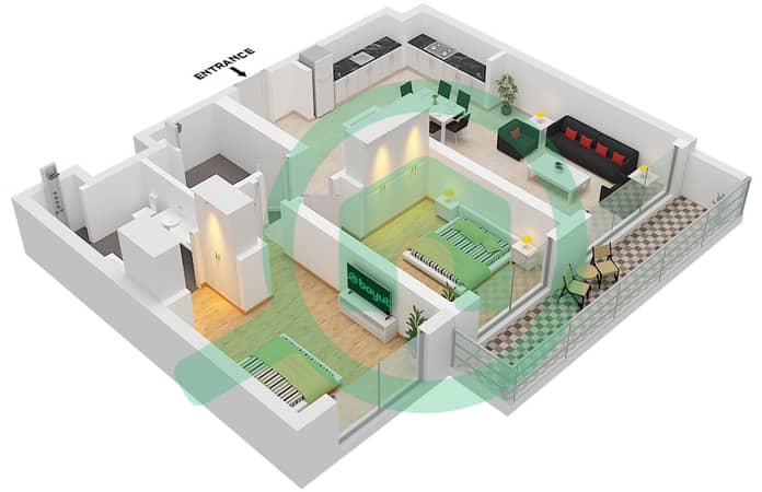 Type 2B Unit 1 Floor 2-4