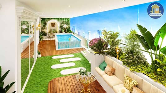 2 Cпальни Апартаменты Продажа в Дубайский Научный Парк, Дубай - private terrace garden at Vincitore Aqua Flora in Dubai Science Park_8_11zon. jpg