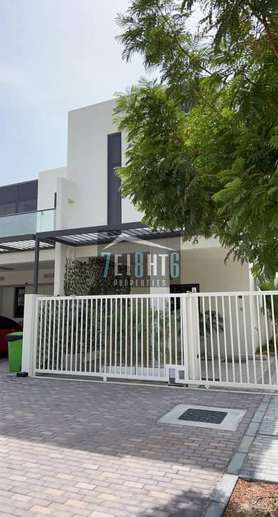 Beautifully presented: 3 b/r villa semi-indep + maid room + garden for rent in Damac Hills