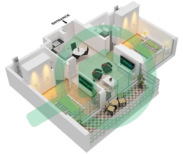 Type A2 Unit 02, Floor 16-17,19-34