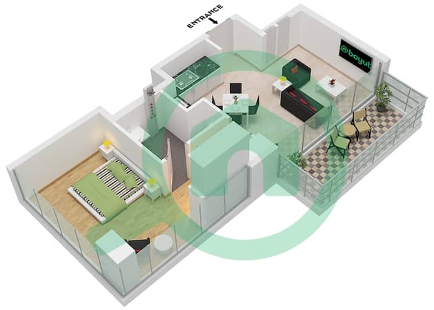 Type D Unit 03, Floor 16-17,19-34