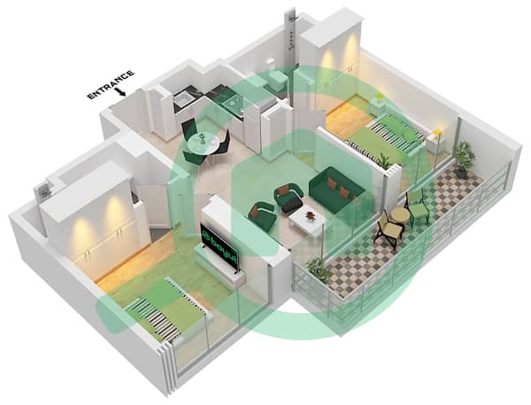 Type A Unit 13, Floor 16-17,19-34