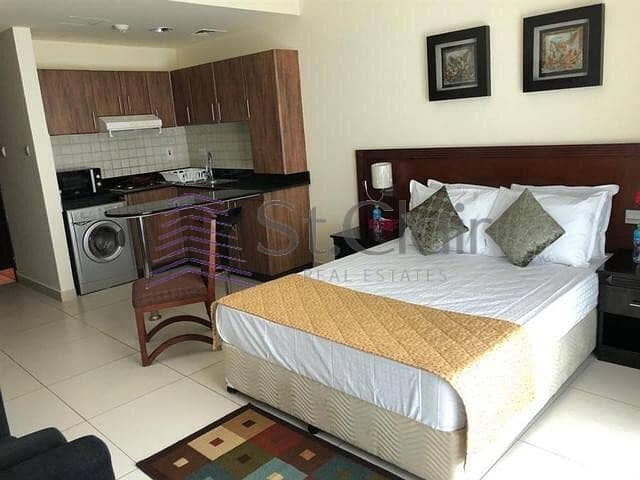 Fully Furnished Studio with Balcony | 6 Cheques