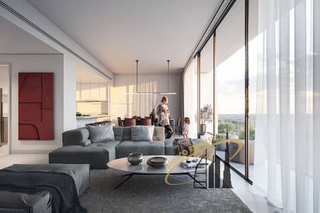 1 Bedroom Apartment for Sale in Aljada, Sharjah - 230419-Living-room-(1). jpg