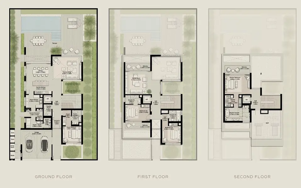 4 BR floor plan
