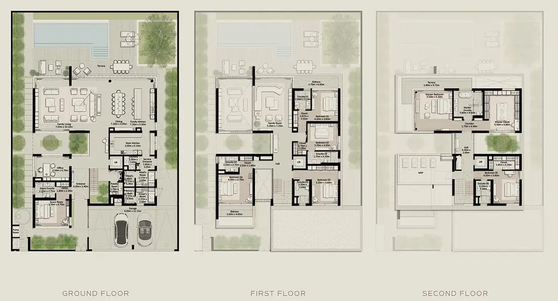 7 BR floor plan
