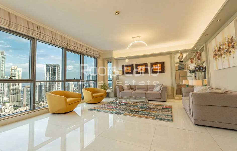 Luxurious 3 BR | Full Burj Khalifa and Fountain View