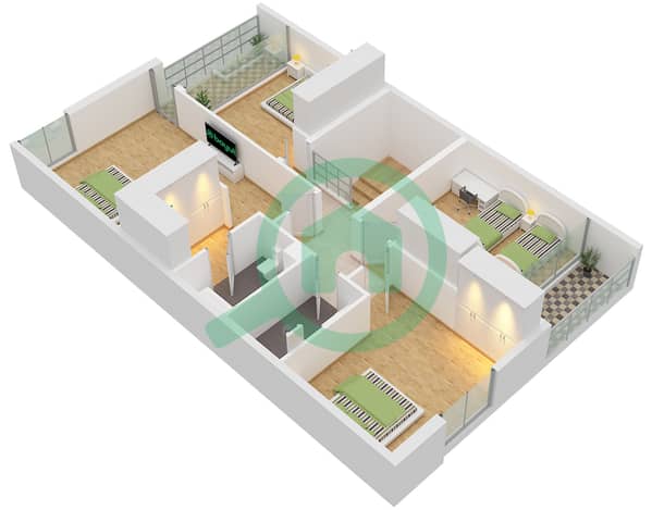 Type A Unit Corner-End, Floor First