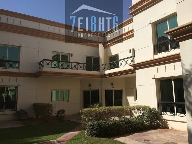 8 Excellent facilities: 4 b/r villa + maids room + communal gardens + s/pool + gym + sauna + jacuzzi for rent in Barsha 1