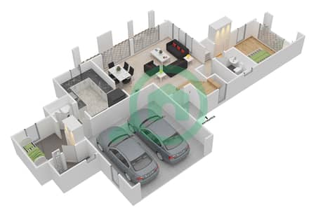 帕美拉1区 - 3 卧室别墅类型A戶型图