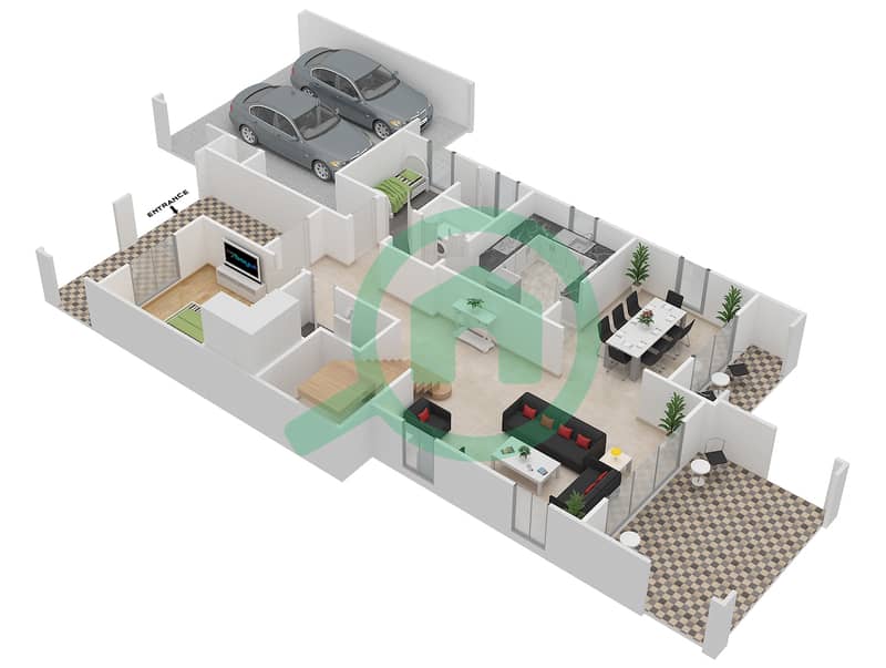 Floor plans for Type 4 5bedroom Villas in Lila Bayut Dubai