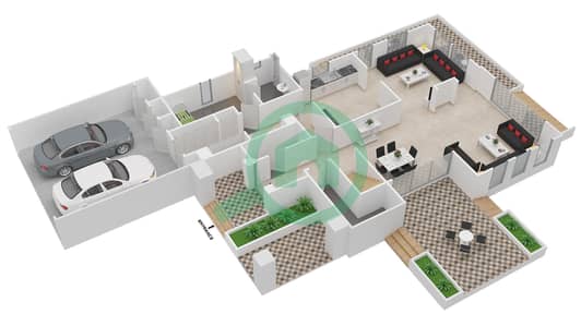 المخططات الطابقية لتصميم النموذج 10 فیلا 4 غرف نوم - تيرا نوفا