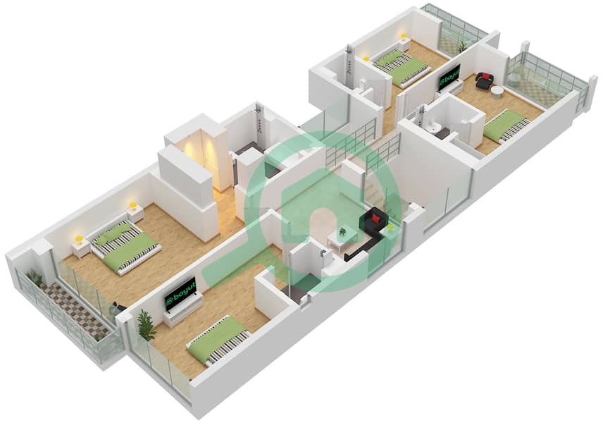 The Field - 5 Bedroom Villa Type VD-1 Floor plan Type VD-1, Floor First interactive3D