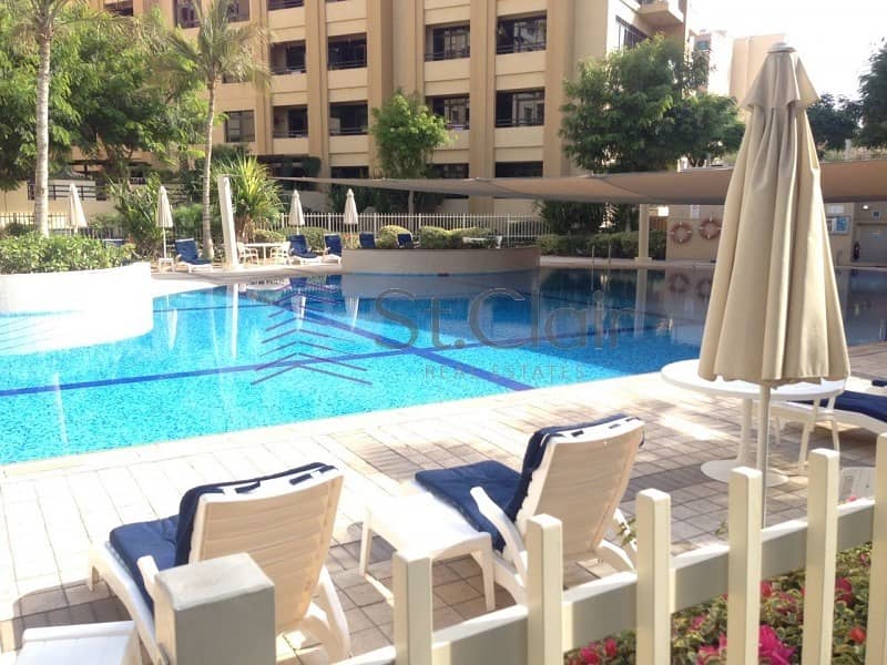 Rented 2 Beds + Study | Pool View | Al Thayyal 4