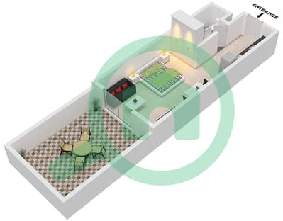 May Residence Tower 2 - Studio Apartment Unit 4 Floor plan
