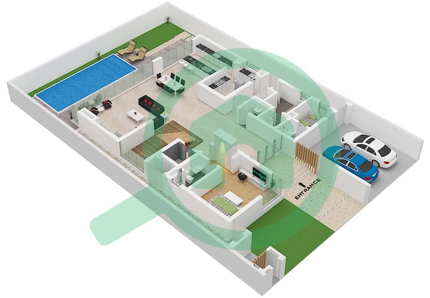 The Woodland Residences - 5 Bedroom Villa Type AMIS Floor plan Type Amis Floor Ground interactive3D