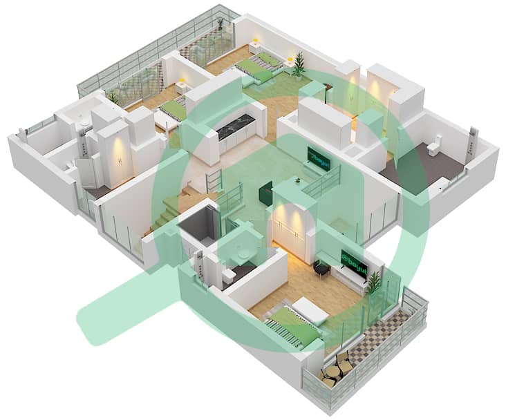 The Woodland Residences - 5 Bedroom Villa Type AMIS Floor plan Type Amis Floor First interactive3D