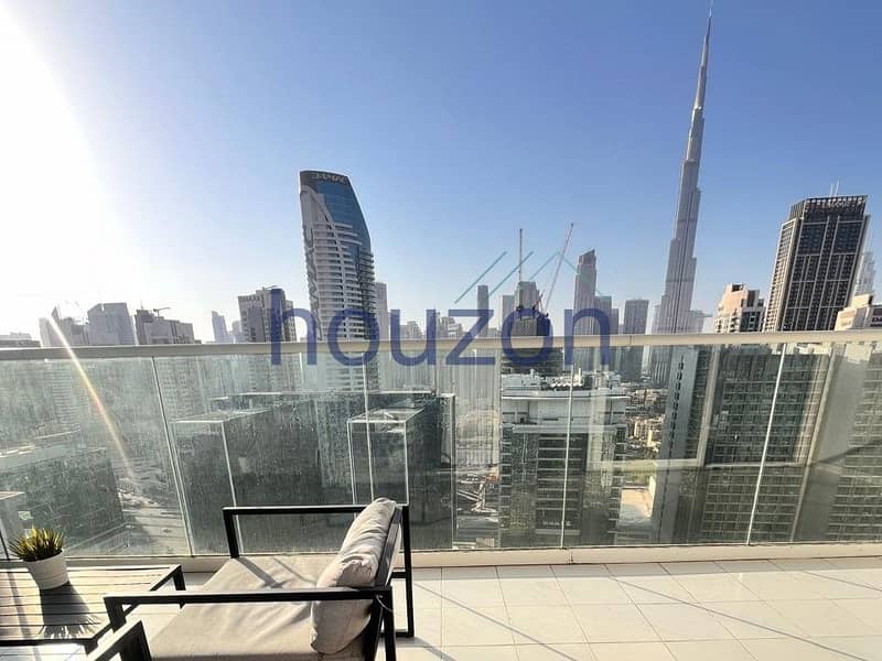 Modern 2BR | High Floor + Burj View | Vacant