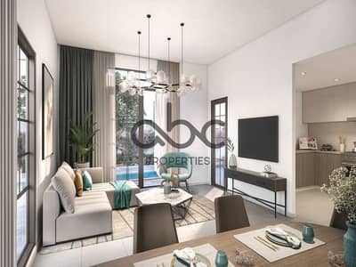 3 Bedroom Villa for Sale in Yas Island, Abu Dhabi - ALDAR_YasParkViews_CGI34_Livingroom_04a_NoPPL_10K. jpg