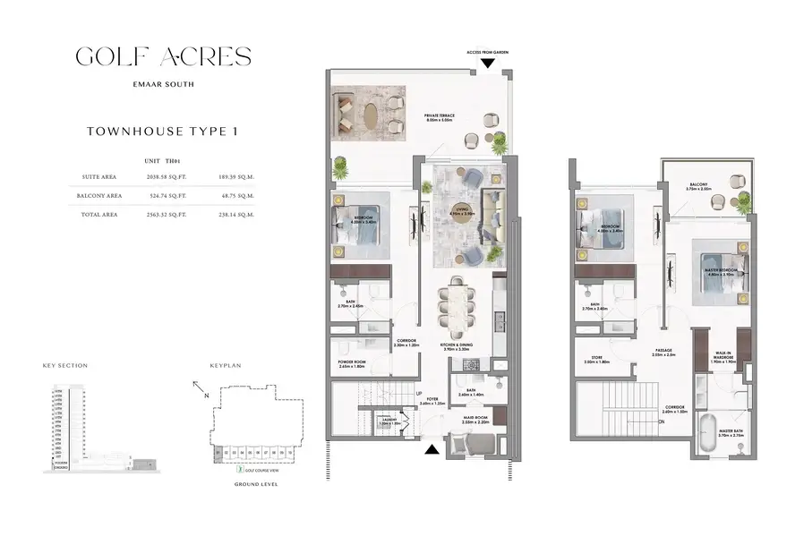 3 BR floor plan