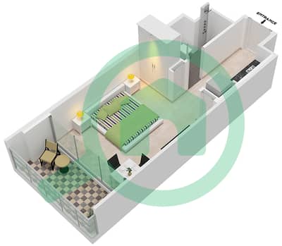 Пенинсула Ту - Апартамент Студия планировка Тип/мера TJ / UNIT 13, FLOOR 4-6
