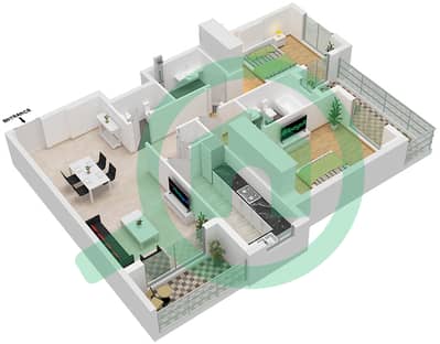 The L A X - 2 Bedroom Apartment Unit 3, FLOOR 3 Floor plan