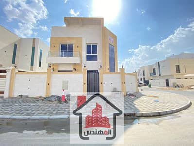 5 Bedroom Villa for Rent in Al Yasmeen, Ajman - Villa for rent in Ajman, Al Yasmeen area Corner of two streets Two floors and a roof Central air conditioning 5 bedrooms, a living room and a living room With the two safes And a maid's room 110 thousand dirhams required