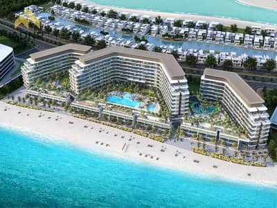 3 Bedroom Apartment for Sale in Al Seanneeah, Umm Al Quwain - Aerial view - lagoon side. jpg