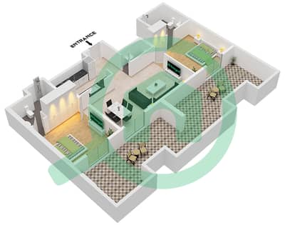 May Residence Tower 3 - 2 Bedroom Apartment Unit 7 Floor plan