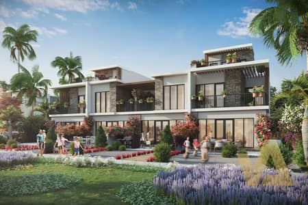 5 Cпальни Таунхаус Продажа в Дамак Лагунс, Дубай - Ibiza - Rear. jpg