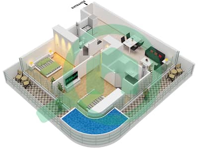 Bayz 102 by Danube - 2 卧室公寓类型／单位C / UNIT 10 FLOOR 20-38戶型图
