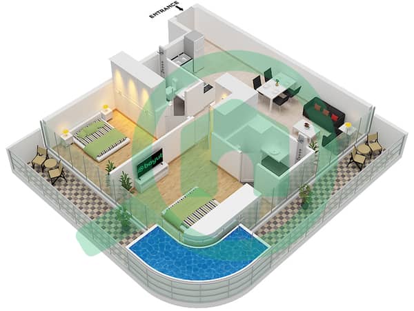 Type C unit 10, Floor 20-38