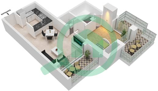 Venetian - 1 Bedroom Apartment Unit 7 FLOOR 4 Floor plan
