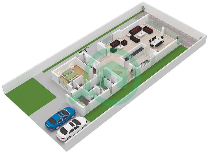 The Field - 5 Bedroom Villa Type A Floor plan Type A Floor Ground interactive3D
