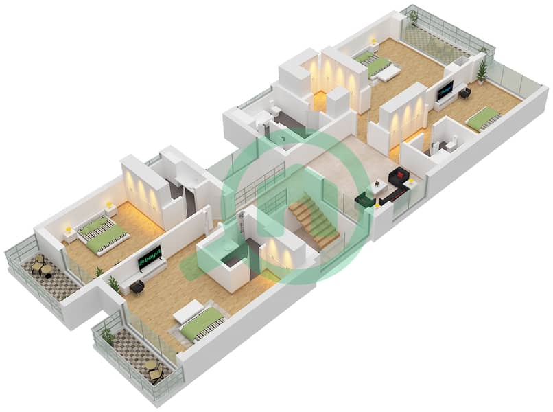 The Field - 5 Bedroom Villa Type A Floor plan Type A Floor First interactive3D